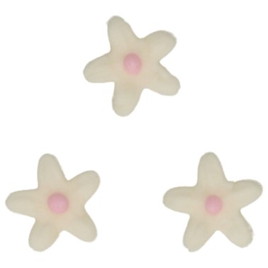 Fiorellini bianchi in pasta di zucchero 30 pezzi FunCakes