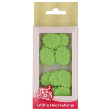 Feuilles dans la pâte à sucre 12 pièces Funcakes
