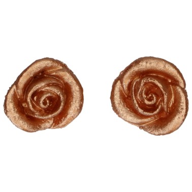 Rose in pasta di zucchero bronzo 6 pezzi FunCakes
