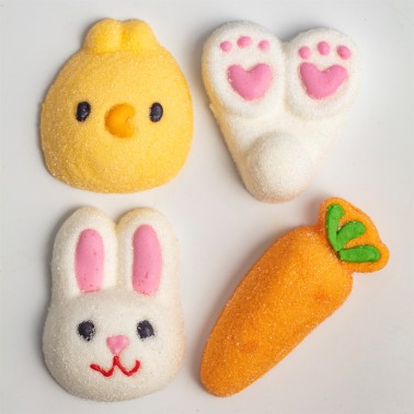 Easter marshmallows 12 pcs rabbits and carrots