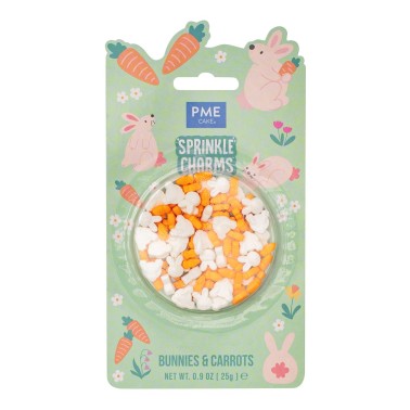 Sprinkle Charms rabbit and carrots 25g PME