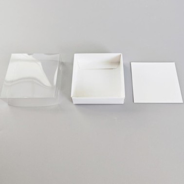 Biscuit box with window 9 x 9 x 3 cm