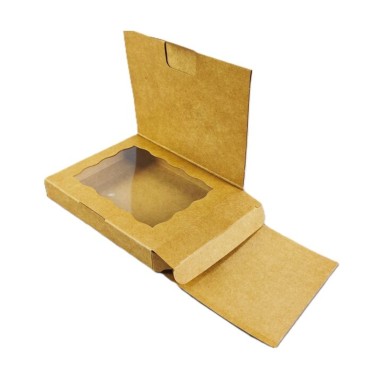 Set 10 Kraft postcard boxes for cookies 10 x 12.5 x 2 cm