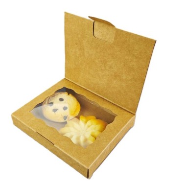 Set 10 Kraft postcard boxes for cookies 10 x 12.5 x 2 cm