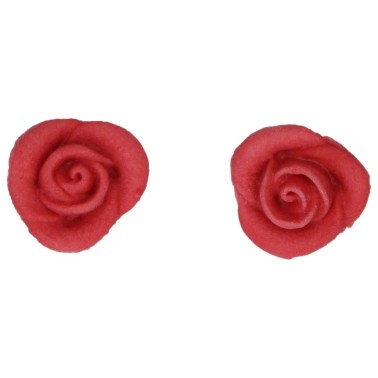 Rosen in roter Zuckerpaste 6 Stück Funkuchen