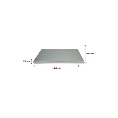 Cake Board Rectangular Silver 40x30 cm thickness 2 cm 
