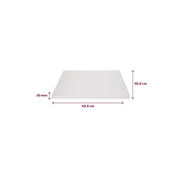 Cake Board White Rectangular 40x30 cm thickness 2 cm 