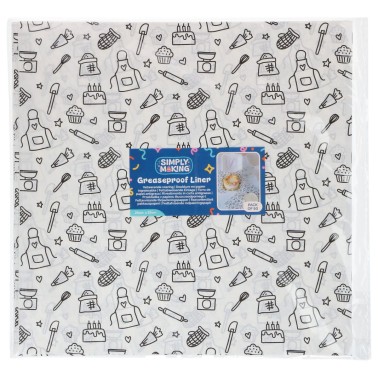 50 fogli carta pergamena 25 x 25 cm Fantasia Pasticciere per Bento cake