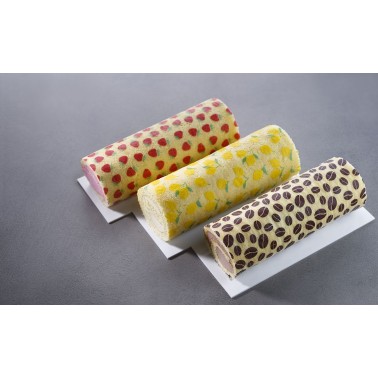 Transfers Flowers for shortbread and sponge cake 30x40 cm Modecor 12 pieces