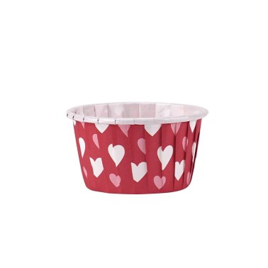 Cupcake Pirottini und starre Muffins rote Herzen 50 Stück