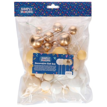 Cake Bubble Topper GIALLO ORO 32 pezzi Simply Making