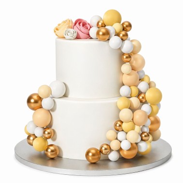 Kuchenblase Topper Gelbgold 32 Stück Simply Making