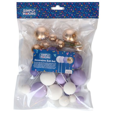Bubble à gâteau Topper Golf pourpre 32 pièces Simply Making