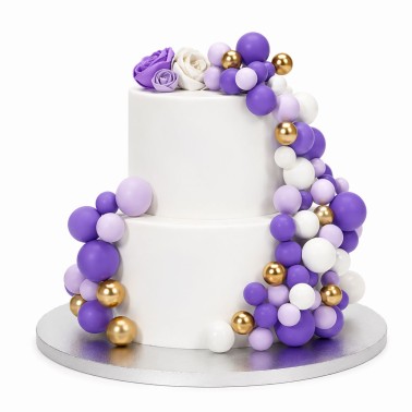 Kuchenblase topper lila gold 32 Stück Simply Making