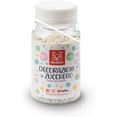 Mischen Sie weiße weiche Zuckerperlen 100g Modecor