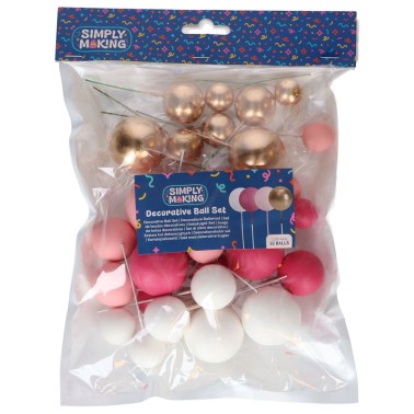 Kuchenblase Topper Fuchsia Gold 32 Stück Simply Making