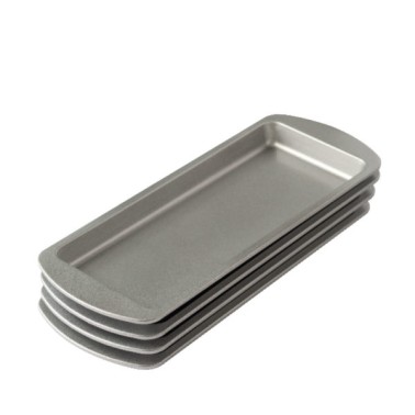 Set 4 molds for rectangular layered cakes 25.5 x 10.5 x 2 cm