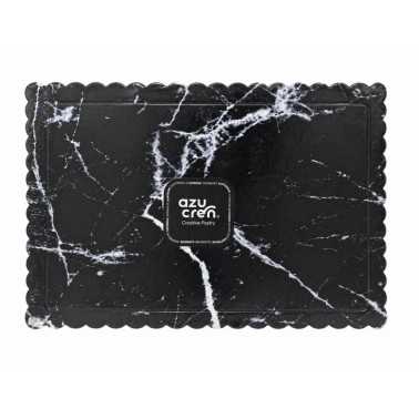 Black marble surface cheese rectangular black marble 25x35 cm