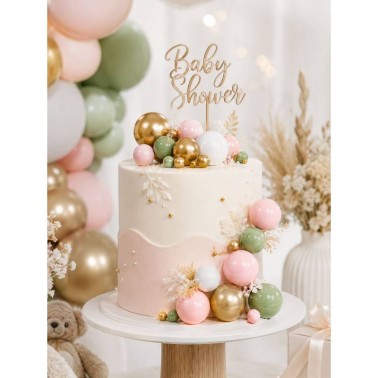 Cake Bubble Topper plastica Baby shower 32 pezzi