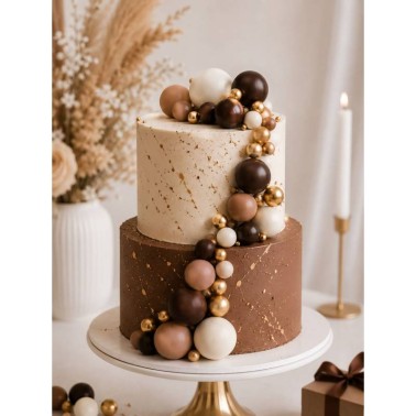 Cake Bubble Topper plastic mix chocolate 32 pieces