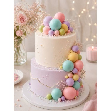 Dort bublina plastová topper pastel mix 30 kusů
