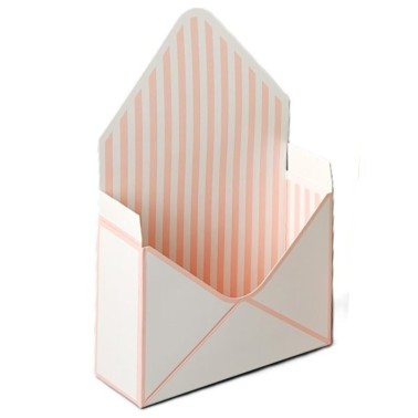 Dezertní box bílá a růžová poštovní schránka 23 x 35 x 8cm