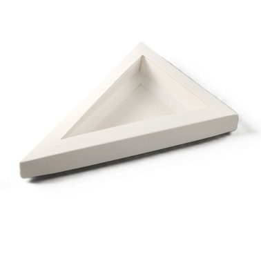 Dreieckige Keksbox 16x22x3 cm Weiß