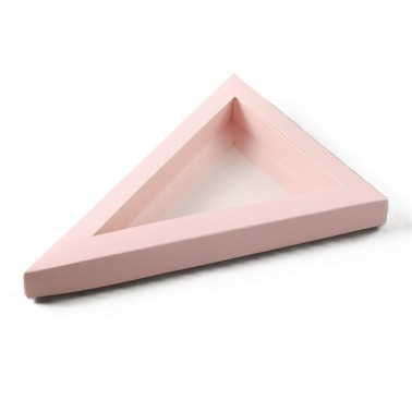 Triangular biscuit box 16x22x3 pink