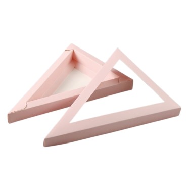 Triangular biscuit box 16x22x3 pink