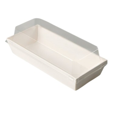 Boîte blanche 19 x 8,5 x 6 cm Couverture transparente 