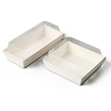 White box 19 x 8.5 x 6 cm Transparent cover 