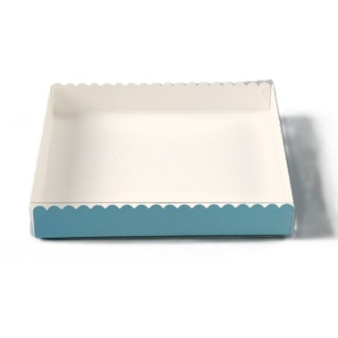 Biscuit box 12.3 x 12.3 x 2.5 cm Celeste