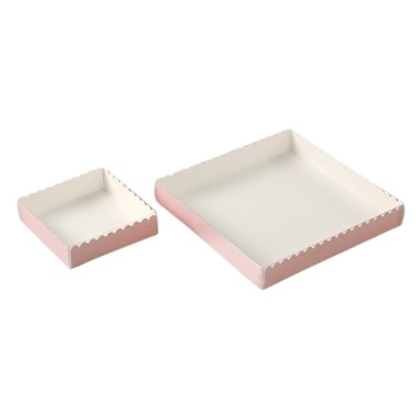 Scatolina per biscotti 12,3 x 12,3 x 2,5 cm rosa
