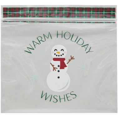 Bags for reclictable sweets snowman 18.5 x 18.5 cm 20 pcs Wilton