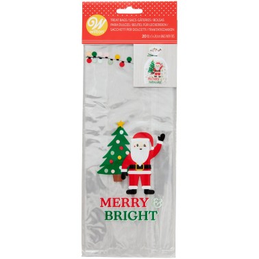 Santa Claus Sweet Bags 11 x 23,5 cm 20 Stück Wilton