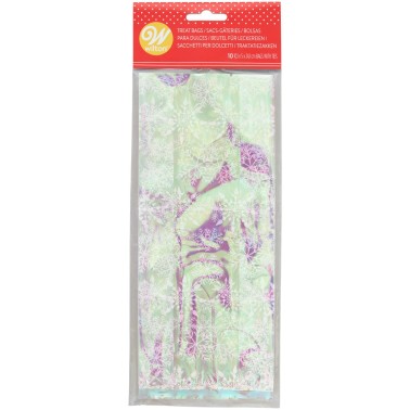 Iridescent sladkosti tašky vločka 11 x 23,5 cm 10 ks Wilton