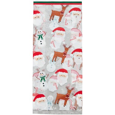 Sacchetti per dolci Natale 11 x 23,5 cm 20 pz  Wilton