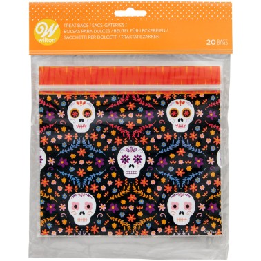 Rough dessert bags Day of the dead 18,5x18.5 cm 20 pcs Wilton