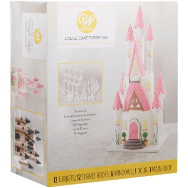 Set for romantic castle cake Wilton