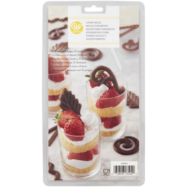 Mold decorations for chocolate and candy melts 10 cavity Wilton