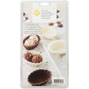 Dessertform für Schokolade und Süßigkeiten schmilzt 3 Hohlräume Wilton
