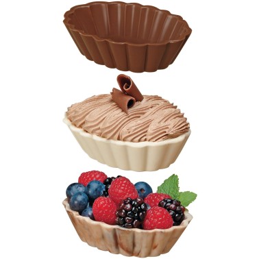 Dessert mold for chocolate and candy melts 3 cavities Wilton