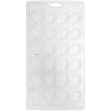 Mini skulls mold for chocolate and candy melts 24 cavity Wilton