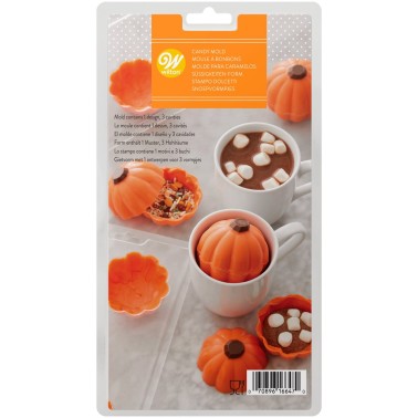 Choco bomb pumpkin mold for chocolate 3 cavities Wilton