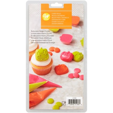 Stampo Zucca di Halloween per cioccolato e candy melts 12 cavità Wilton