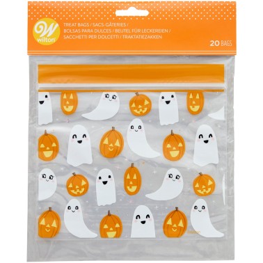 Ghost- und Kürbis Süßwaren Taschen 18,5x18.5 cm 20 stücke Wilton