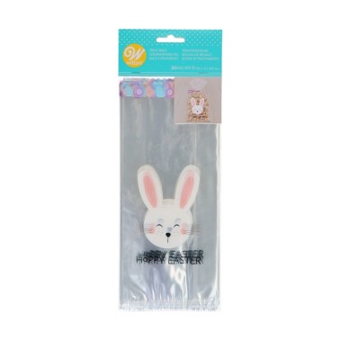 Sweet bags Hoppy Easter 17 x 20 cm 20pc Wilton