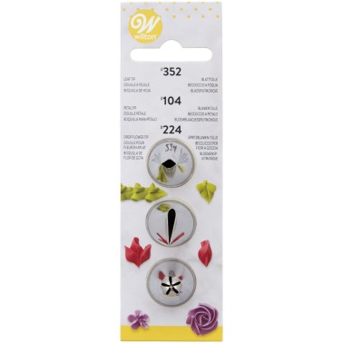 Set of 3 decorative spouts 104 352 224 Wilton