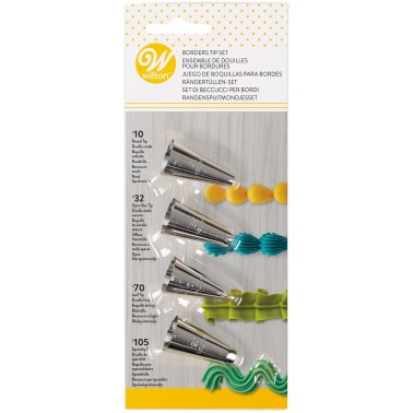 Set 4 decorative spouts edges Wilton