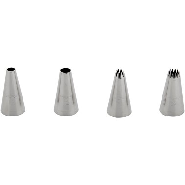Set 4 large decorative spouts 010 012 021 032 Wilton